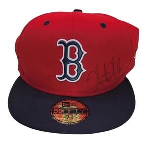 New Era Boston Red Sox MLB 59FIFTY Fitted Hat - Size 7.75 Signed - Heath Hembree